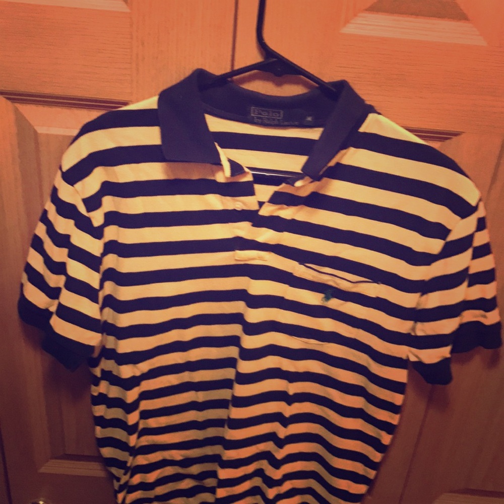 Navy and yellow polo